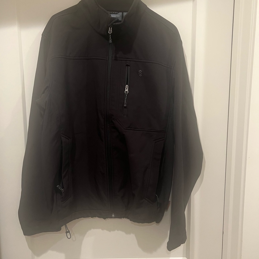 Free Country Men's Black Windbreaker Jacket